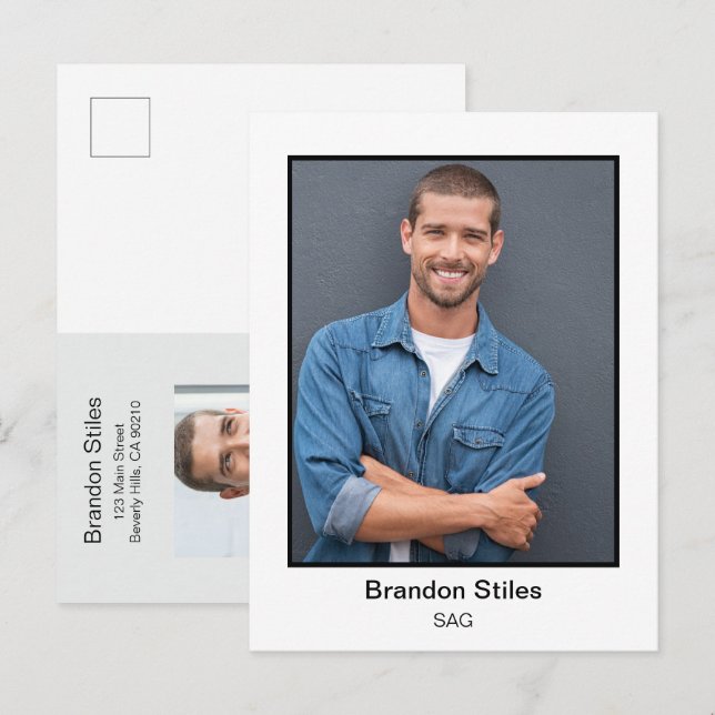 Carte postale de photo d'acteur (Devant / Derrière)