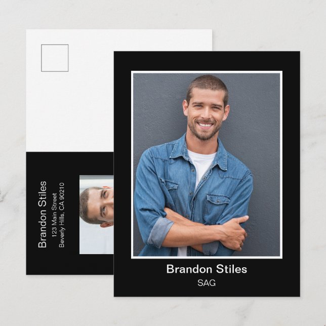 Carte postale de photo d'acteur (Devant / Derrière)