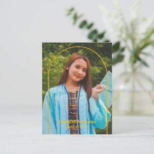 Carte postale de photo de remise de diplômes moder