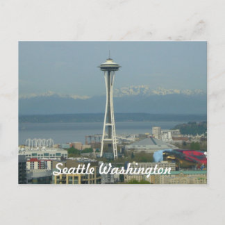 Carte postale de photo d'horizon de Seattle