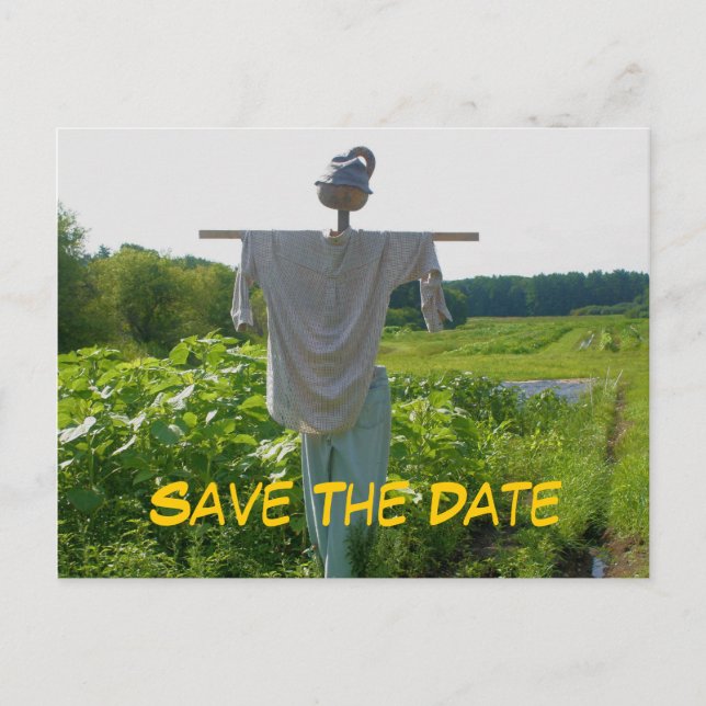 Carte postale de photographie Save The Date Scarec (Devant)