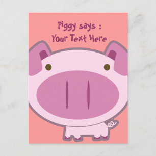 CARTE POSTALE DE PIGGIE ROSE CUITE