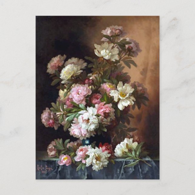 Carte postale de Pink and White Peony Fine (Devant)