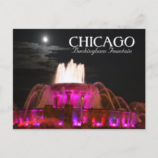Carte postale de Pink Buckingham Fountain Chicago