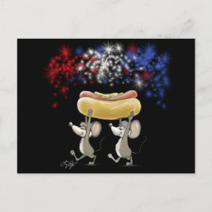 Carte postale de pique-nique 4 juillet Nuit de Mic