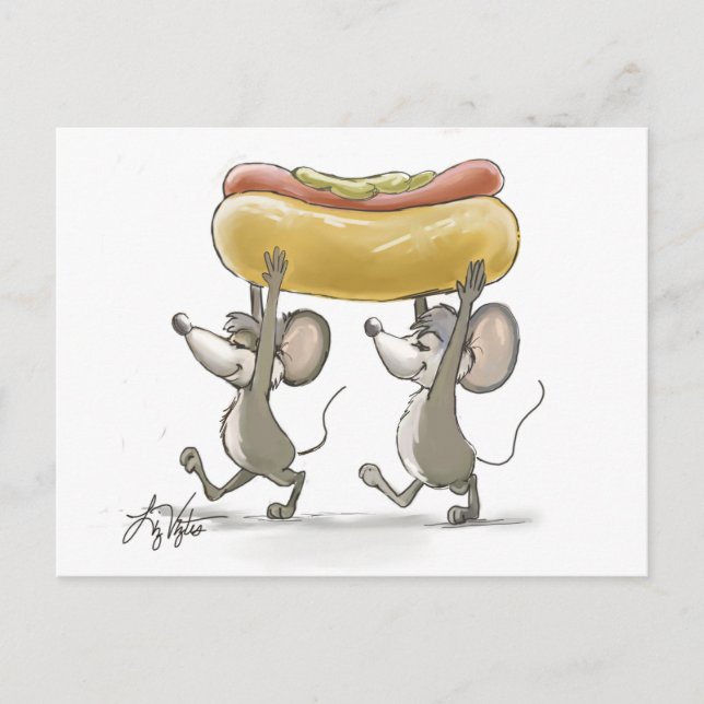 Carte postale de pique-nique Mic & Mac (Devant)