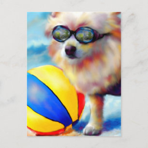 Carte postale de plage (Pomeranian)