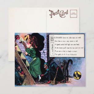Carte postale de poème Halloween victorien 1