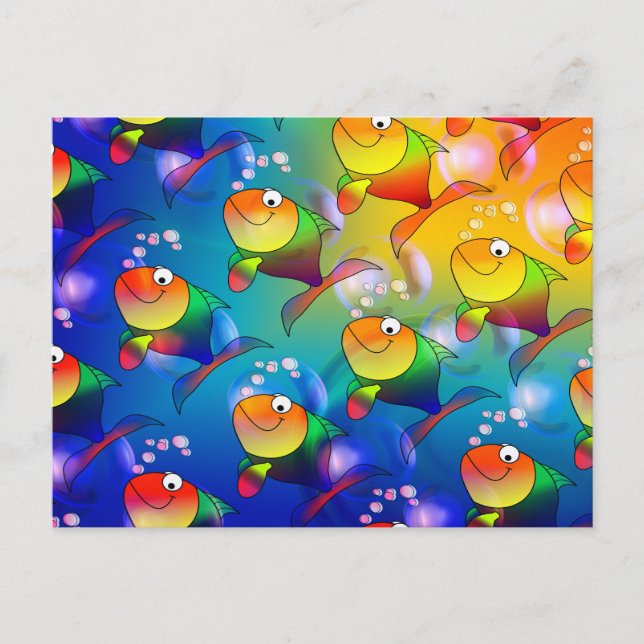 Carte postale de poisson coloré (Devant)