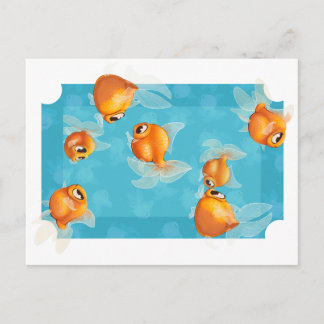 Carte postale de poisson rouge clair