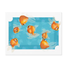 Carte postale de poisson rouge clair