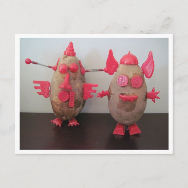 Carte postale de pommes de terre spatiales (Devant)