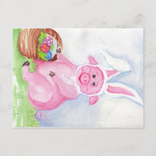 Carte postale de porc de Pâques