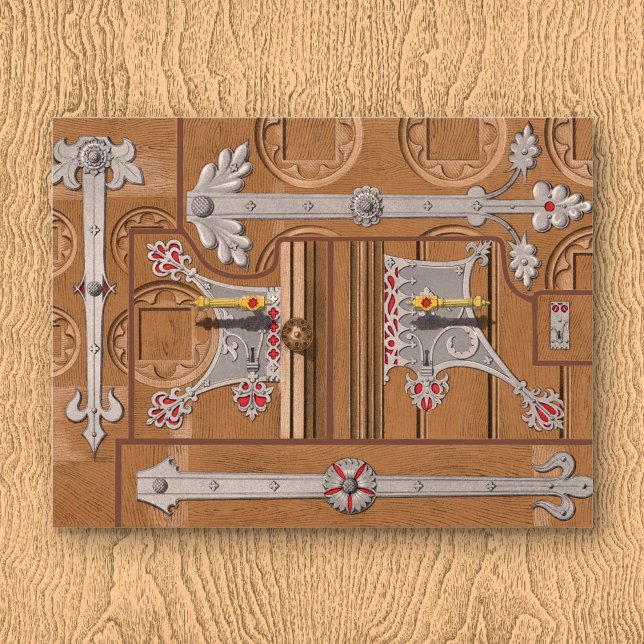 Carte postale de porte de chambre verrouillée (Créateur téléchargé)