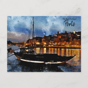 Carte postale de Porto de nuit
