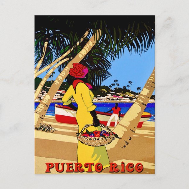 Carte postale de Porto Rico aux couleurs vives (Devant)
