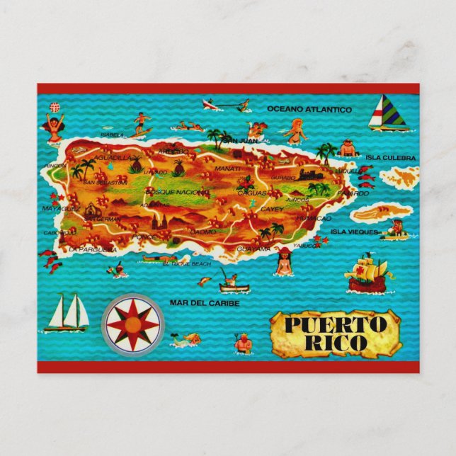 Carte postale de Porto Rico en espagnol (Devant)
