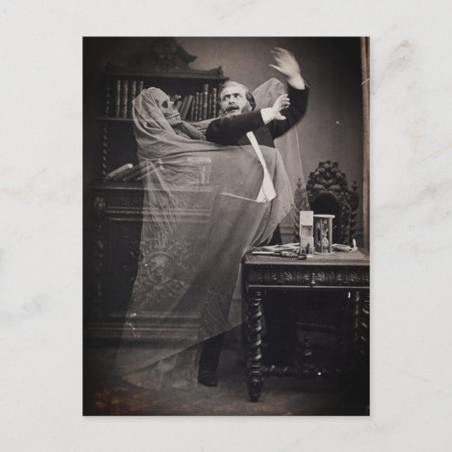 Carte postale de portrait de fantôme victorien drô (Devant)