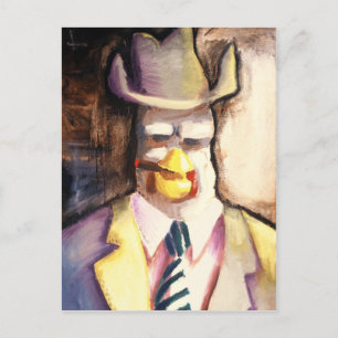 Carte postale de poulet à manger