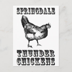 Carte postale de poulets tonnerre
