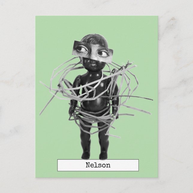 Carte postale de poupée d'art cool (Devant)