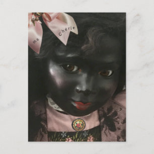 Carte postale de poupée noire Vintage Beauty