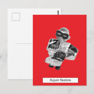 Carte postale de poupée volante cool