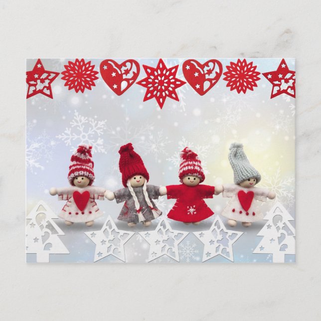carte postale de poupées de noël (Devant)
