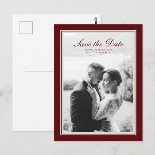 Carte postale de préavis de mariage automne Bourgo