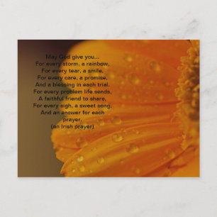 Carte postale de prière irlandaise