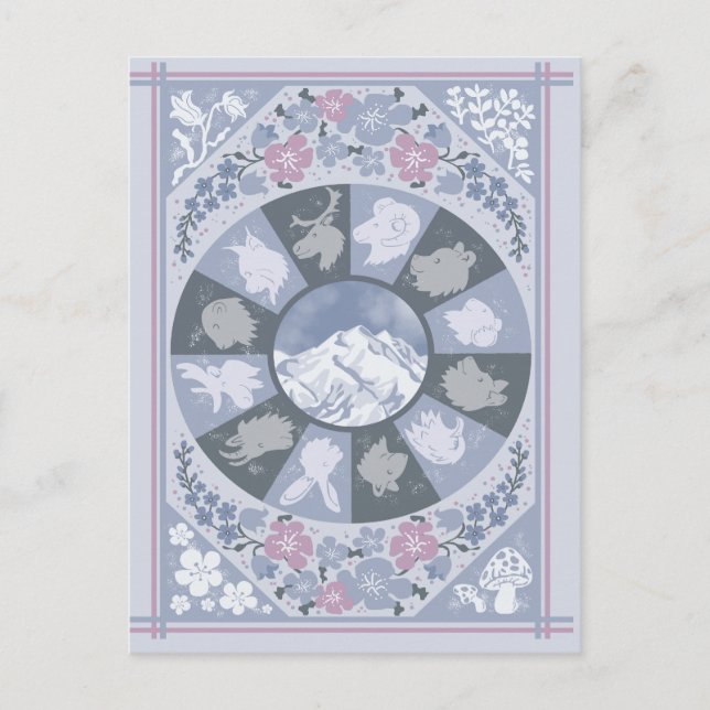 Carte postale de profil de faune (Devant)