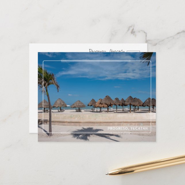Carte postale de Progreso, Yucatán (Devant/Arrière en situation)