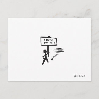 carte postale de protestation