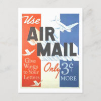 Carte postale de publicité postale Air vintage Mai