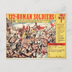 Carte postale de publicité pour soldats romains vi