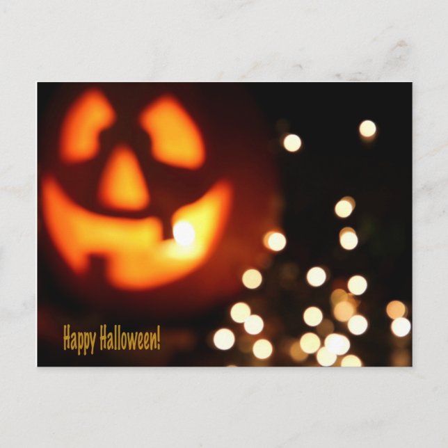 Carte postale de pumpkin noir et orange pour un jo (Devant)