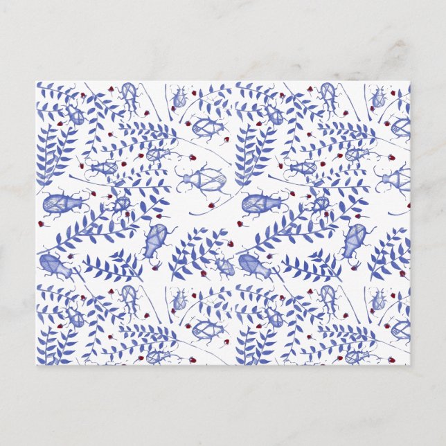 Carte postale de punaise et de fraise (Devant)