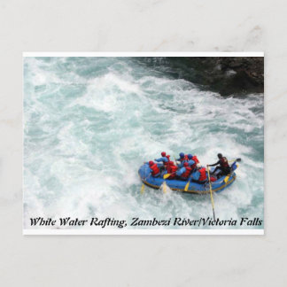 Carte postale de Rafting d'eau blanche
