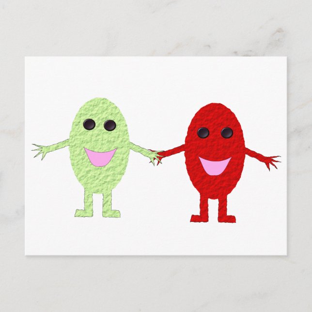 Carte postale de raisins conviviale (Devant)