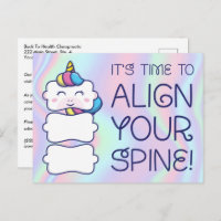 Carte postale de rappel de chiropratique pédiatriq