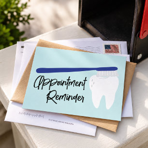 Carte postale de rappel de rendez-vous au cabinet