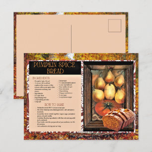 Carte postale de recette de vacances de pain d'épi