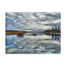 Carte postale de réflexion d'automne de Whiteshell
