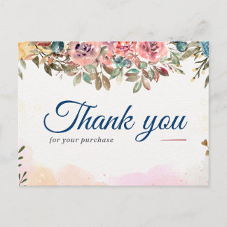 Carte postale de remerciement 