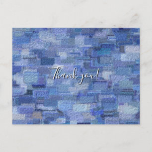 Carte postale de remerciement Brick Abstract Winte