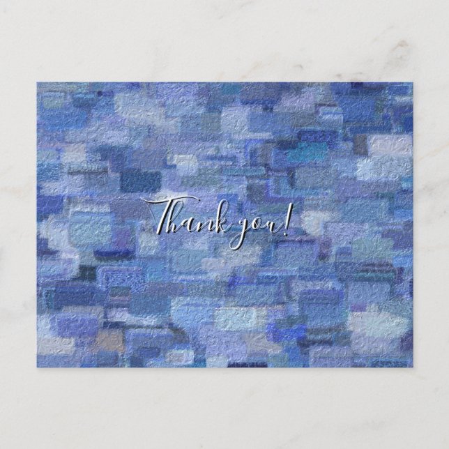 Carte postale de remerciement Brick Abstract Winte (Devant)