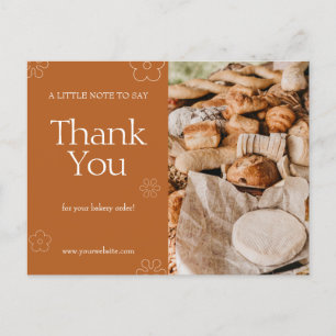 Carte postale de remerciement de boulangerie