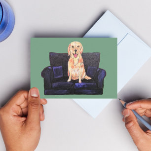 Carte postale de remerciement de chien Labrador do