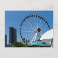 Carte postale de remerciement de la grande roue Ce