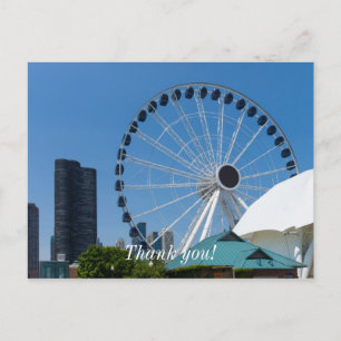 Carte postale de remerciement de la grande roue Ce